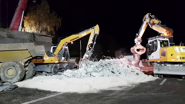 Verdun (55) : la passerelle de l'aire Saint-Nicolas sur l'A4 détruite