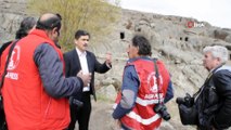 Şuhut'taki 'Bininler Kaya Evleri ve Yeraltı Şehri' turizme kazandırılıyor