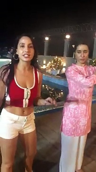 Nora Fatehi hot dance and having-some-fun-time-with- shradha kapoor must watch amazing fun video