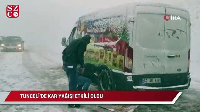 Tunceli’de kar yağışı etkili oldu