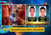 Rímac: obreros caen de andamio durante trabajos en conocido supermercado