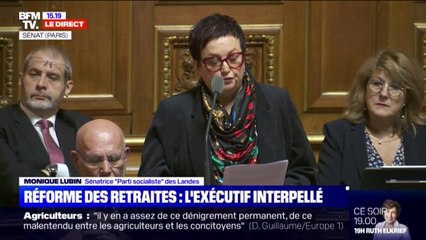 Monique Lubin (PS) sur la réforme des retraites: "M. le Premier ministre, où est l'État protecteur, celui qui garantit la cohésion sociale?"