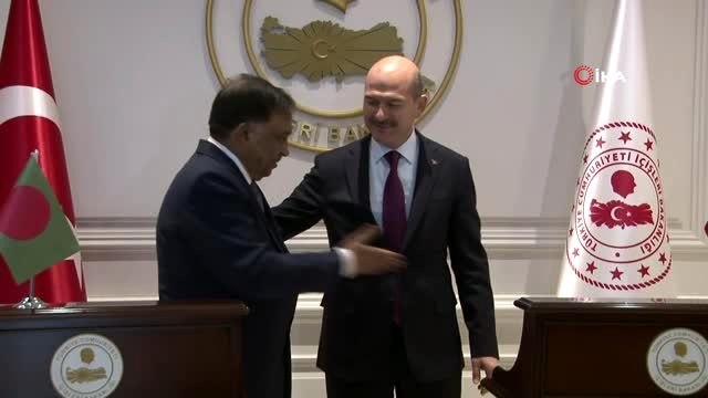 İçişleri Bakanı Süleyman Soylu, Bangladeş İçişleri Bakanı Asaduzzaman Khan'ı kabul etti