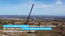 A9 - Le plus ancien parc éolien de France à Port-la-Nouvelle est démonté