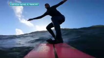 Justine Dupont surfeó en Nazaré la ola más grande en la historia del surf femenino