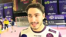 Theo Laguillaumie après la victoire d'Istres Provence Handball contre Ivry