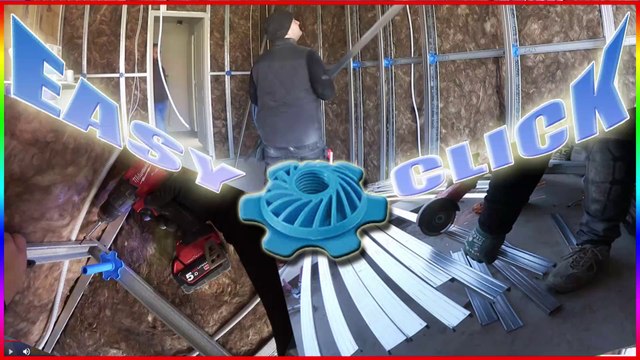 easy click knauf cloison séparative garage instalation drywall placo phonique acoustique double peau ba13