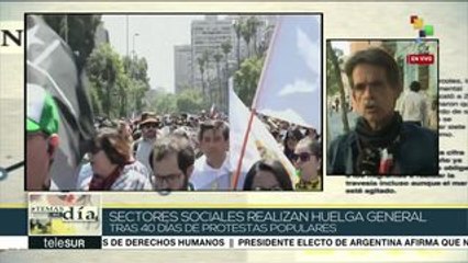 Chile vive segunda jornada de huelga general contra gob. de Piñera