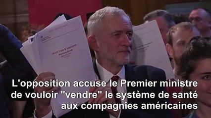 Boris Johnson accusé de vouloir "vendre" le système de santé britannique aux Etats-Unis