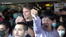 Hong Kong demonstrators stage another lunchtime protest