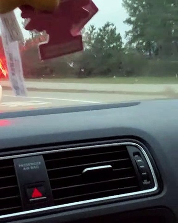 SUV Clips Car and Hits Motorcyclist on Freeway