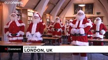 Father Christmas performers go back to school in London