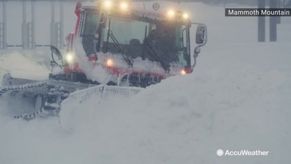 This snow is great for skiing, but not for walking