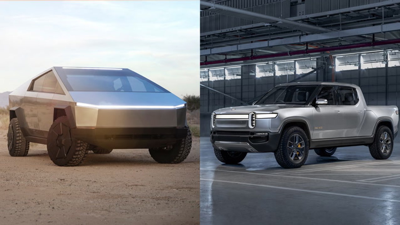 How Tesla's Cybertruck stacks up against the Amazon-backed Rivian R1T electric truck