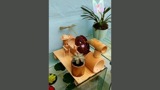 Water fountain | Bamboo water fountain | How to make water fountain at home | Genius craft ideas