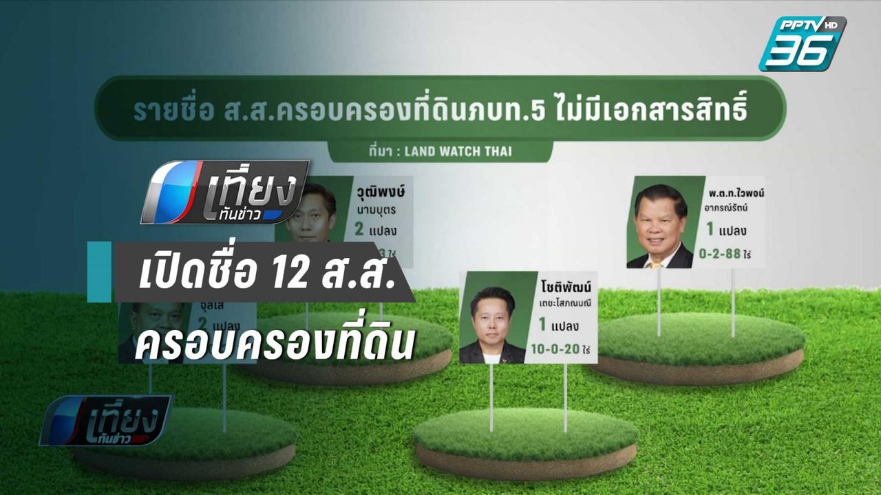 เปิดชื่อ 12 ส.ส.ครอบครองที่ดินลักษณะเดียวกับ "ป...