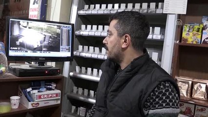 Marketten hırsızlık güvenlik kamerasında