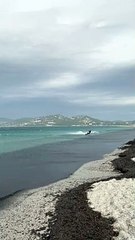 Kitesurfer Gets Some Serious Air During Storm