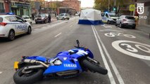 Muere un hombre tras ser atropellado por una moto en Madrid