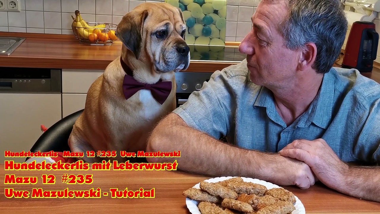 Mazu 12 Hundeleckerlis mit Leberwurst selber backen.