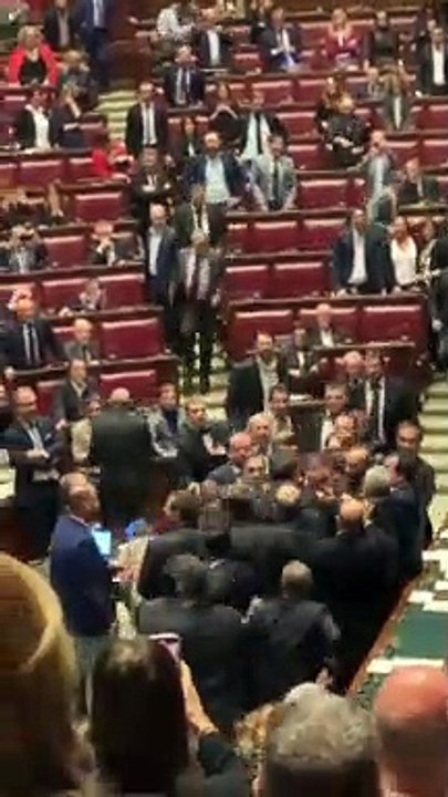 Suspenden la sesión del Parlamento de Italia por una pelea entre diputados