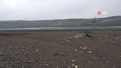 Akın Göleti'nde su seviyesi düştü, ağaçlar ortaya çıktı