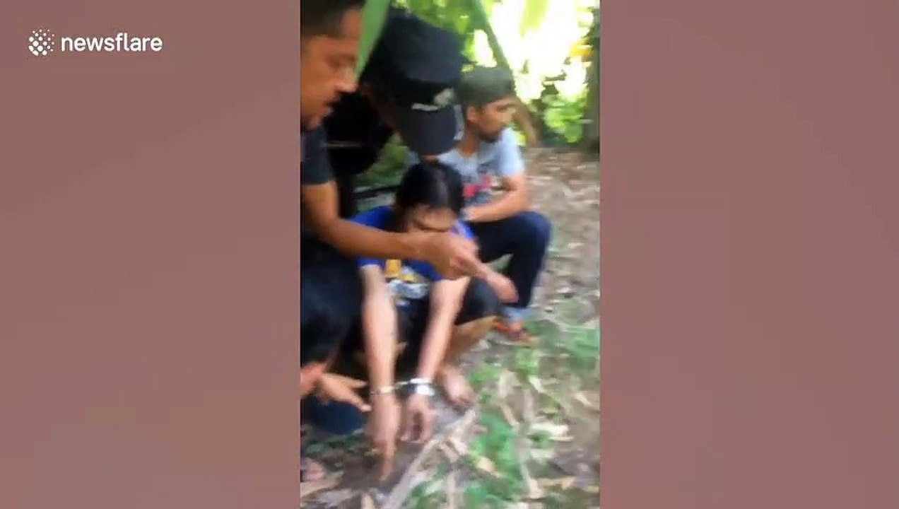 Suspected drug dealer caught hiding underwater in canal after police raid his home