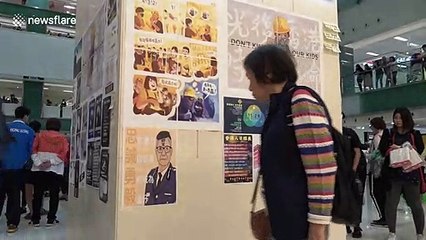 Hong Kong protesters stage peaceful demonstration in shopping mall