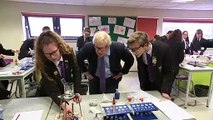 Boris Johnson sings Lovely Day with choir on school visit