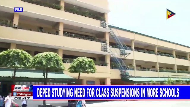 DepEd studying need for class suspensions in more schools