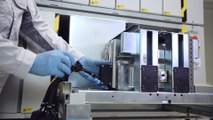 Battery cell production at Volkswagen Salzgitter, production step “cell conditioning”