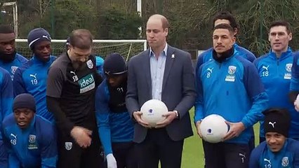 Prince William visits football club to discuss mental health
