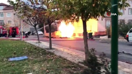 Doğalgaz borusunu patlattılar, alevler korku dolu anlar yaşattı