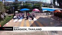 Thailand's 'floating' pedestrian crossing forces drivers to stop