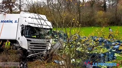 Accident de Servas, le poids lourd évacué