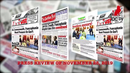 CAMEROONIAN PRESS REVIEW OF NOVEMBER 28, 2019