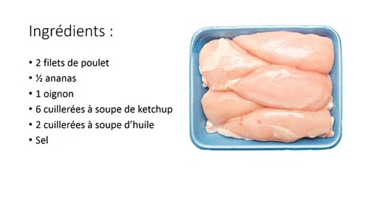 Poulet à l’ananas sauce au ketchup