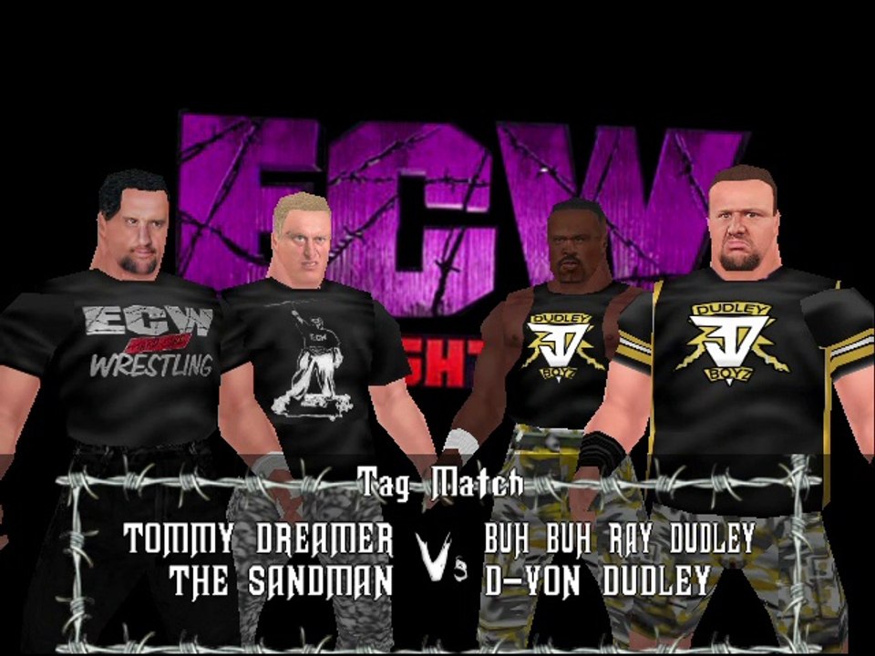 ECW Barely Legal Mod Matches Tommy Dreamer & The Sandman vs The Dudley Boyz