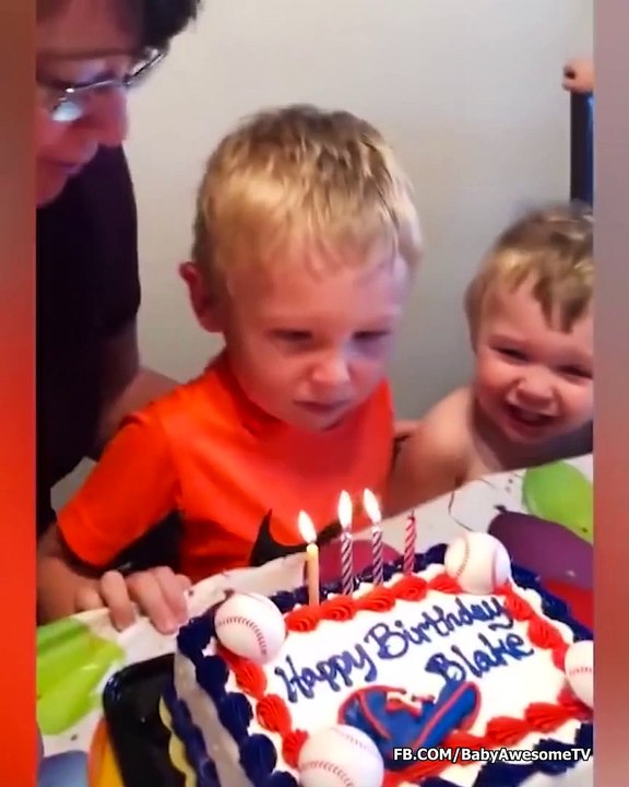 Funny Baby Blowing Candles Fails Funny Fails Baby Video video