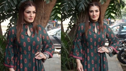 SPOTTED - ELEGANT Raveena Tandon QYUKI STUDIO In Bandra