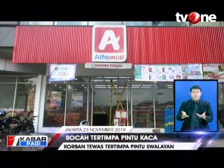 Balita Tewas Tertimpa Pintu Kaca Toko Swalayan