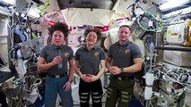 U.S. astronauts celebrate Thanksgiving in space