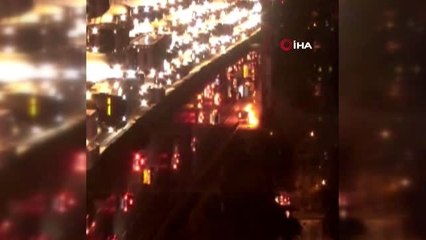 Seyir halinde alev topuna döndü