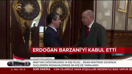 Başkan Erdoğan, Mesrur Barzani'yi kabul etti