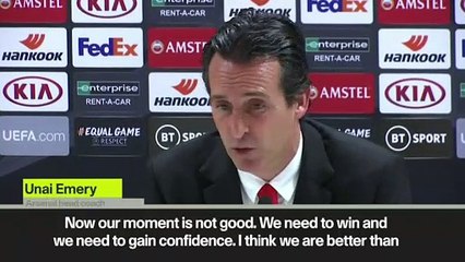 Emery admits 'our moment is not good' with Arsenal on worst run since 1992