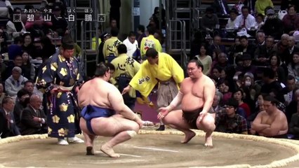 Aoiyama vs Hakuho - Kyushu 2019, Makuuchi - Day 10