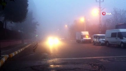 Iğdır yoğun sis altında