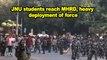 JNU student protests: Security hiked outside HRD Ministry