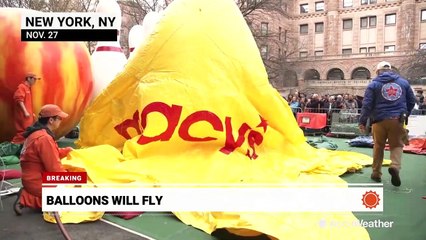 Harsh winds won't stop balloons from flying at Macy's Thanksgiving Day Parade