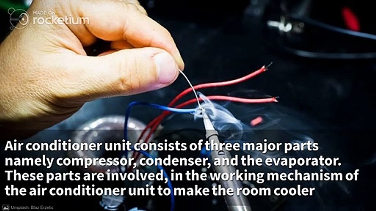 Fundamental parts of air conditioner unit and its working